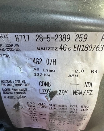 Audi A6 cena 59901 przebieg: 227600, rok produkcji 2014 z Warszawa małe 92